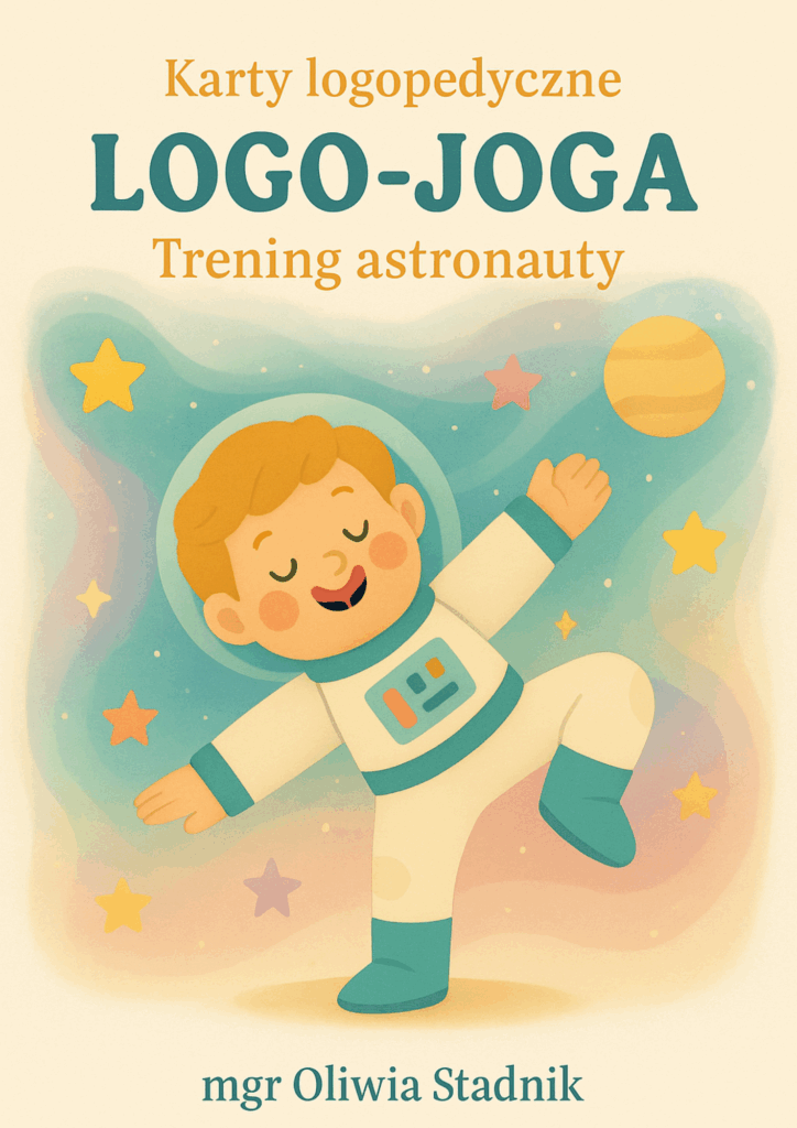 Logo-joga trening astronauty – karty logopedyczne z elementami jogi