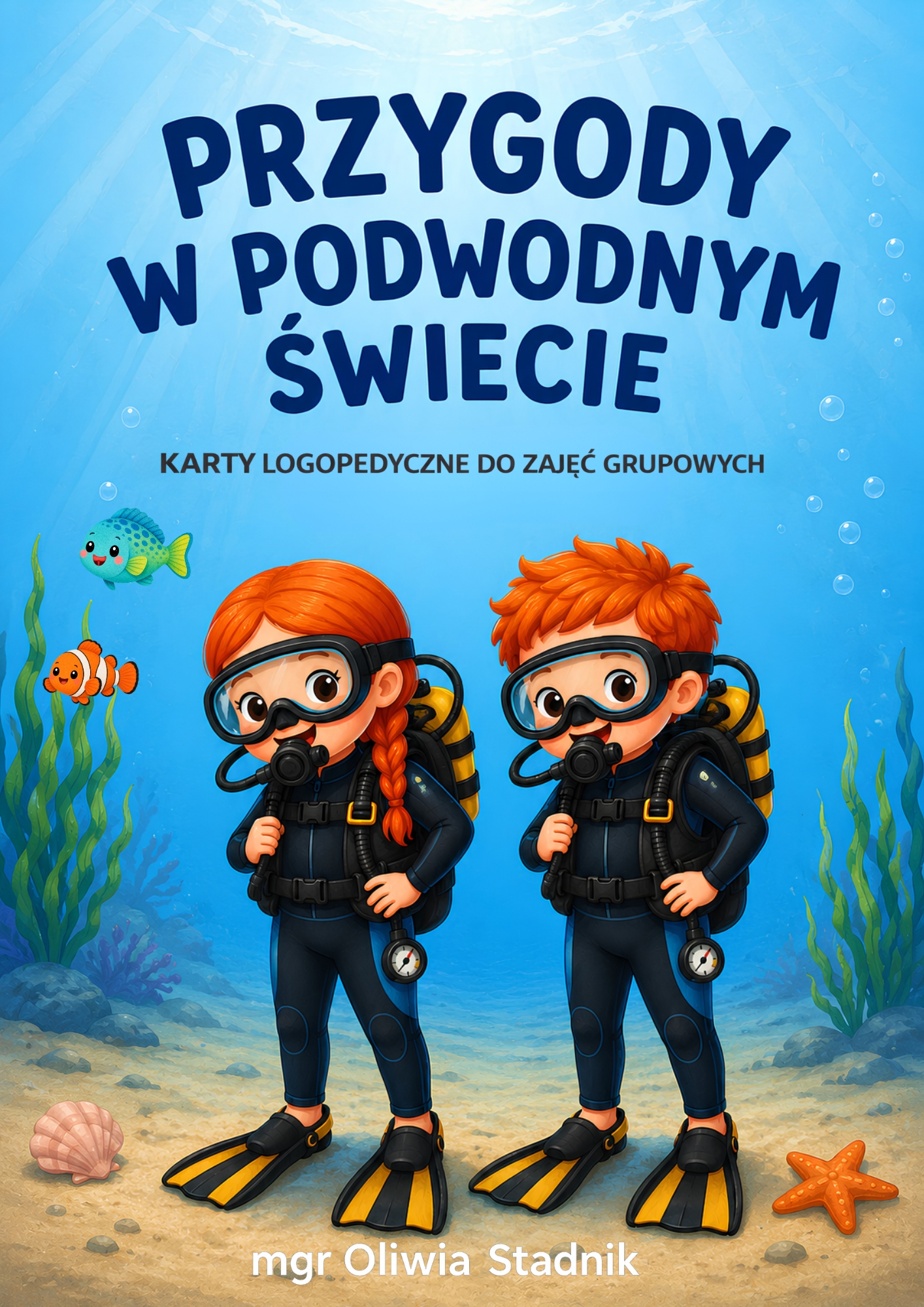 Okładka Przygody w podwodnym świecie - karty logopedyczne do zajęć grupowych
