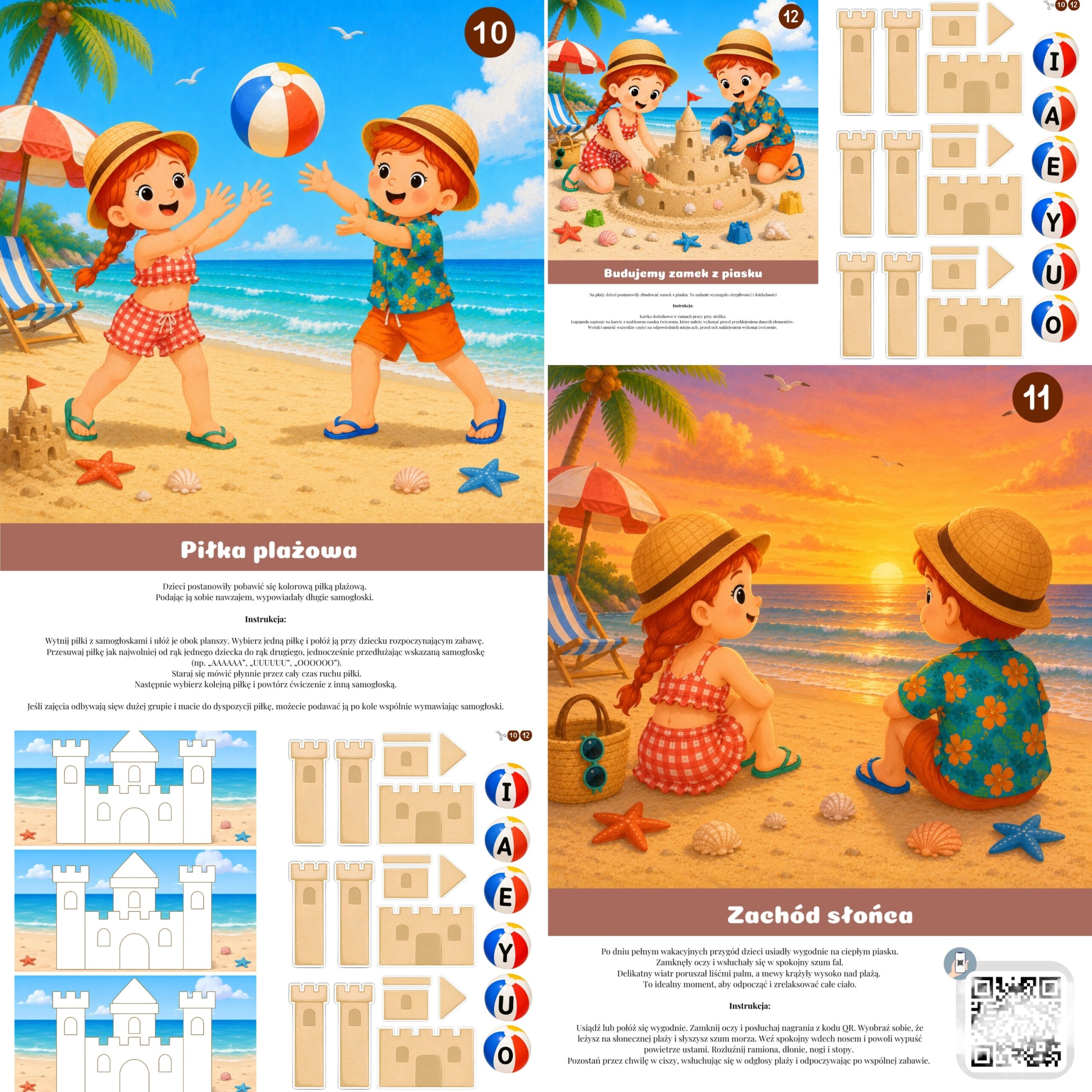 Przygody na plaży – karty logopedyczne do zajęć grupowych - obrazek 6