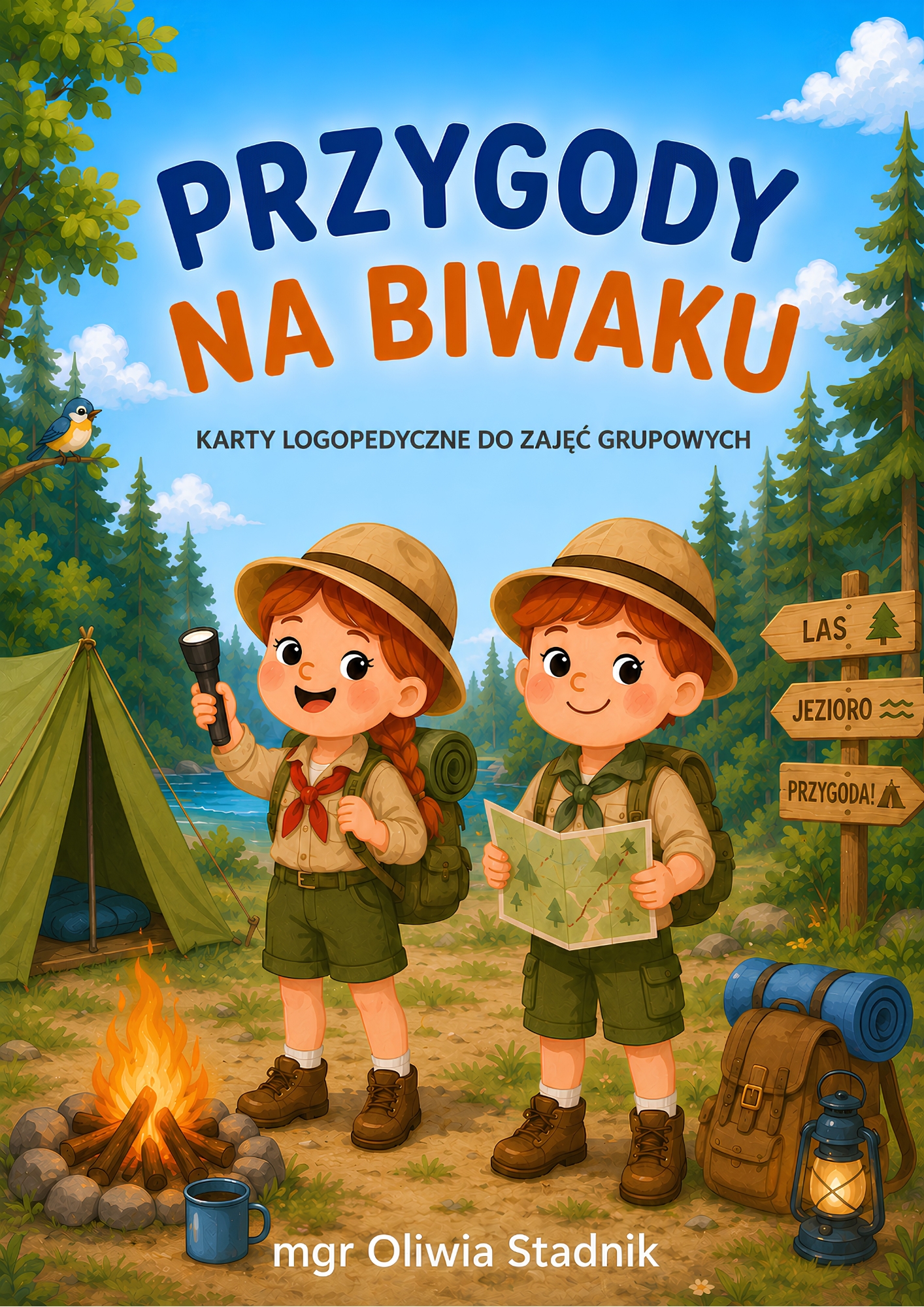 Przygody na biwaku - karty logopedyczne do zajęć grupowych