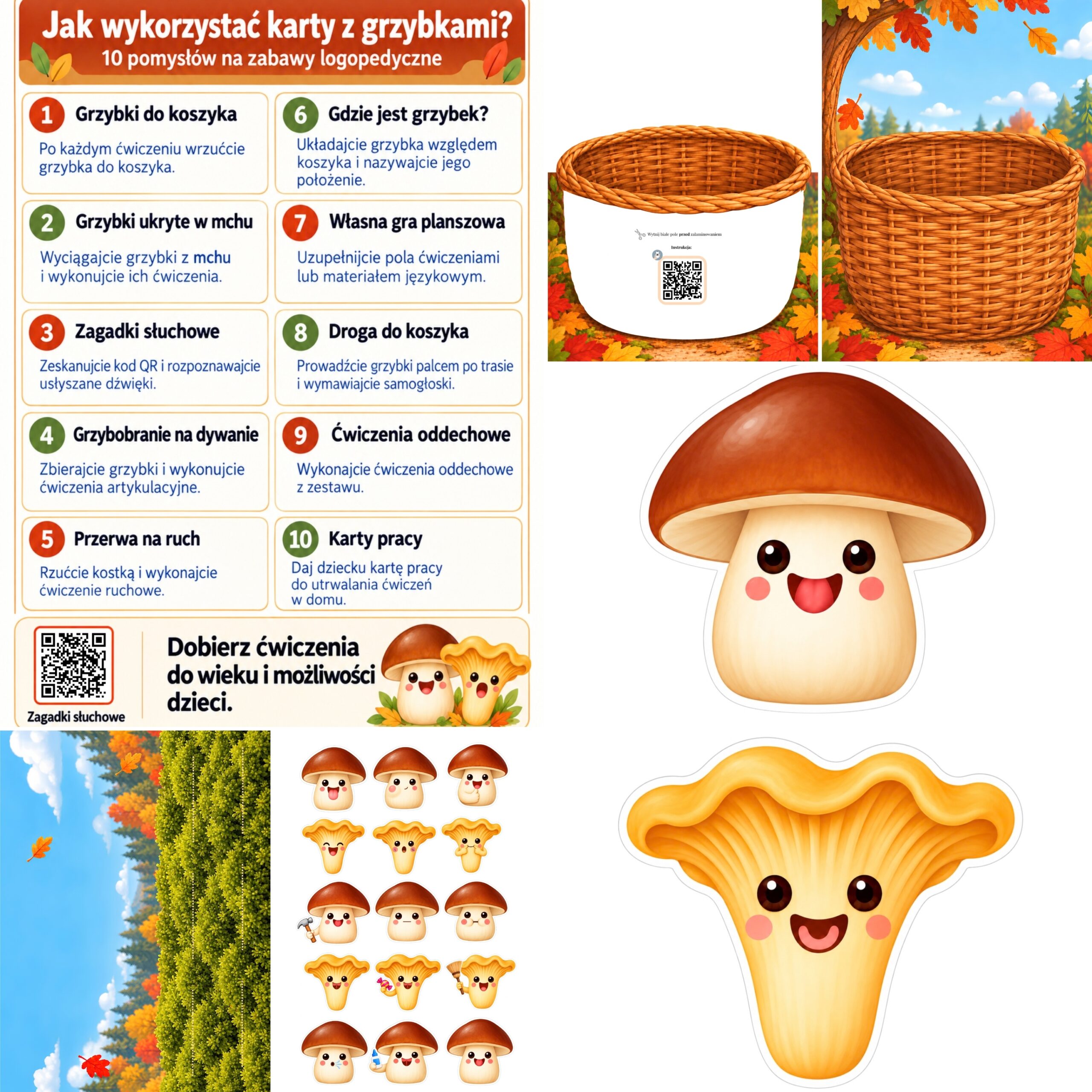 Grzybki - ćwiczenia artykulacyjne - obrazek 2